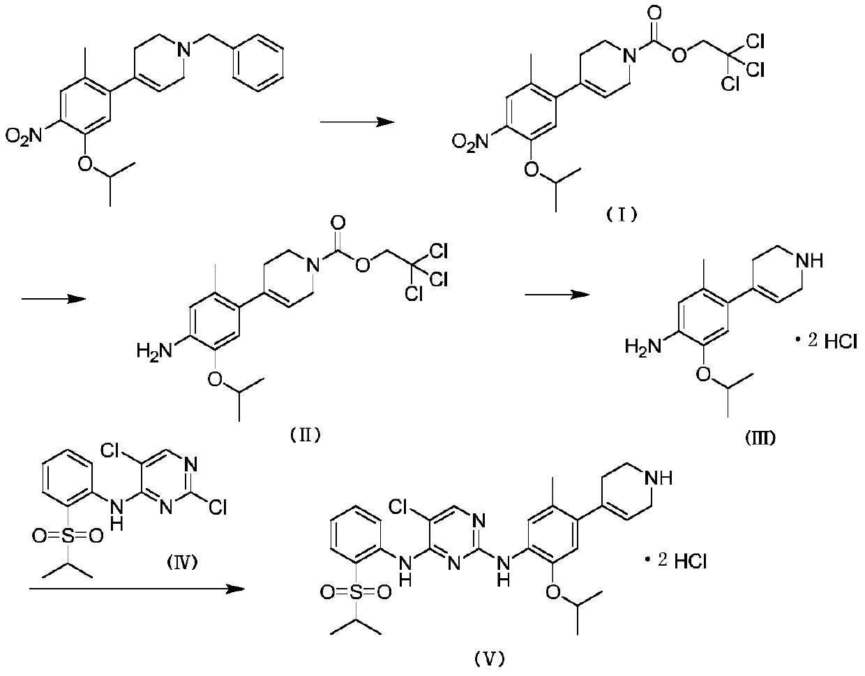 Preparation method for ceritinib analog