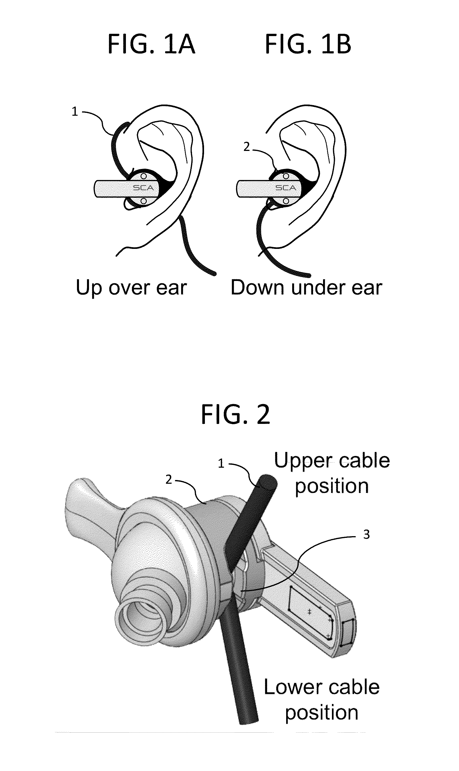 Multiple position earphone cable exit