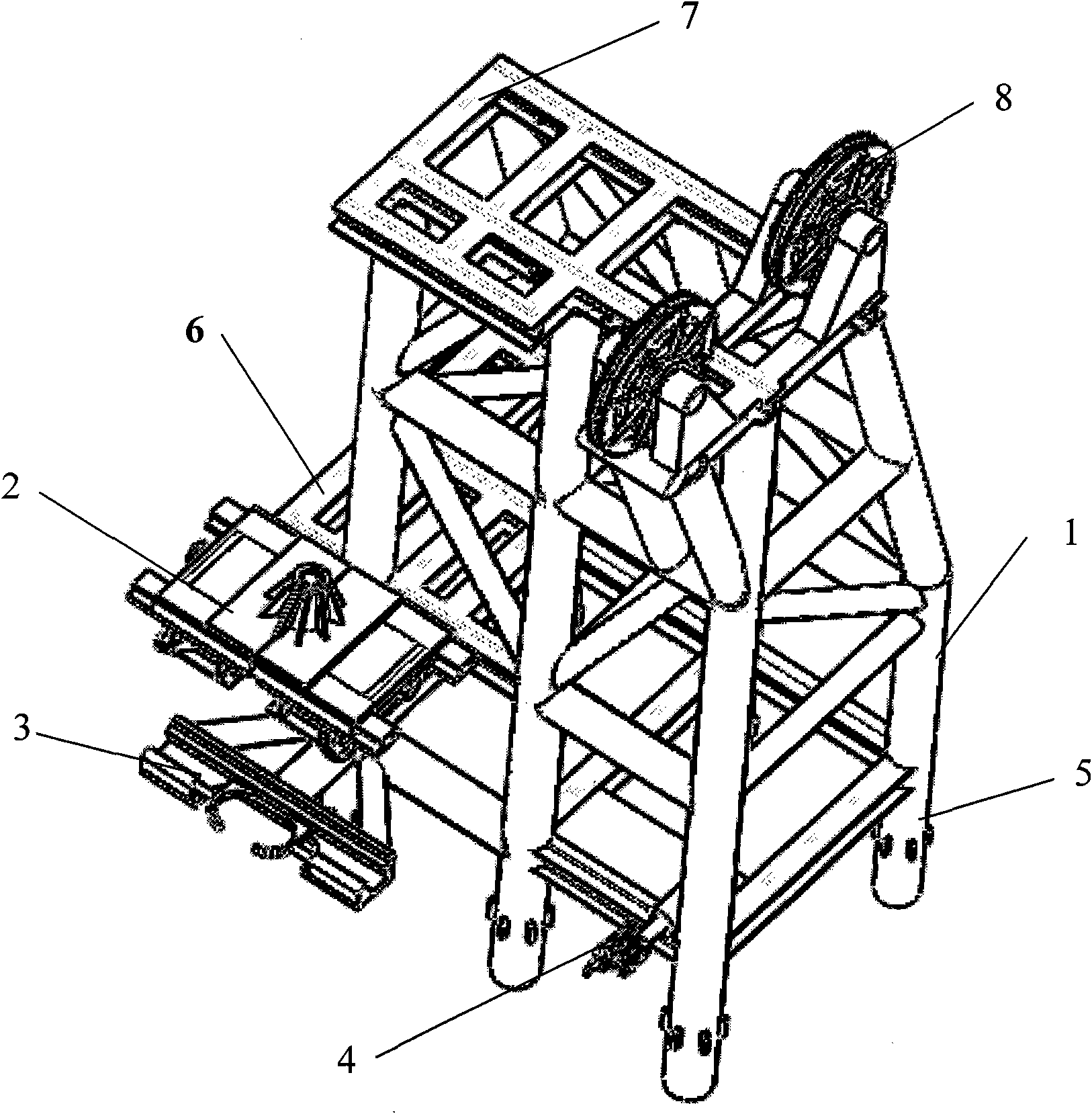 Installation device for deepwater stand pipes and underwater facilities