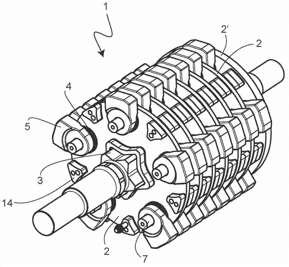 Rotor of a hammer crusher