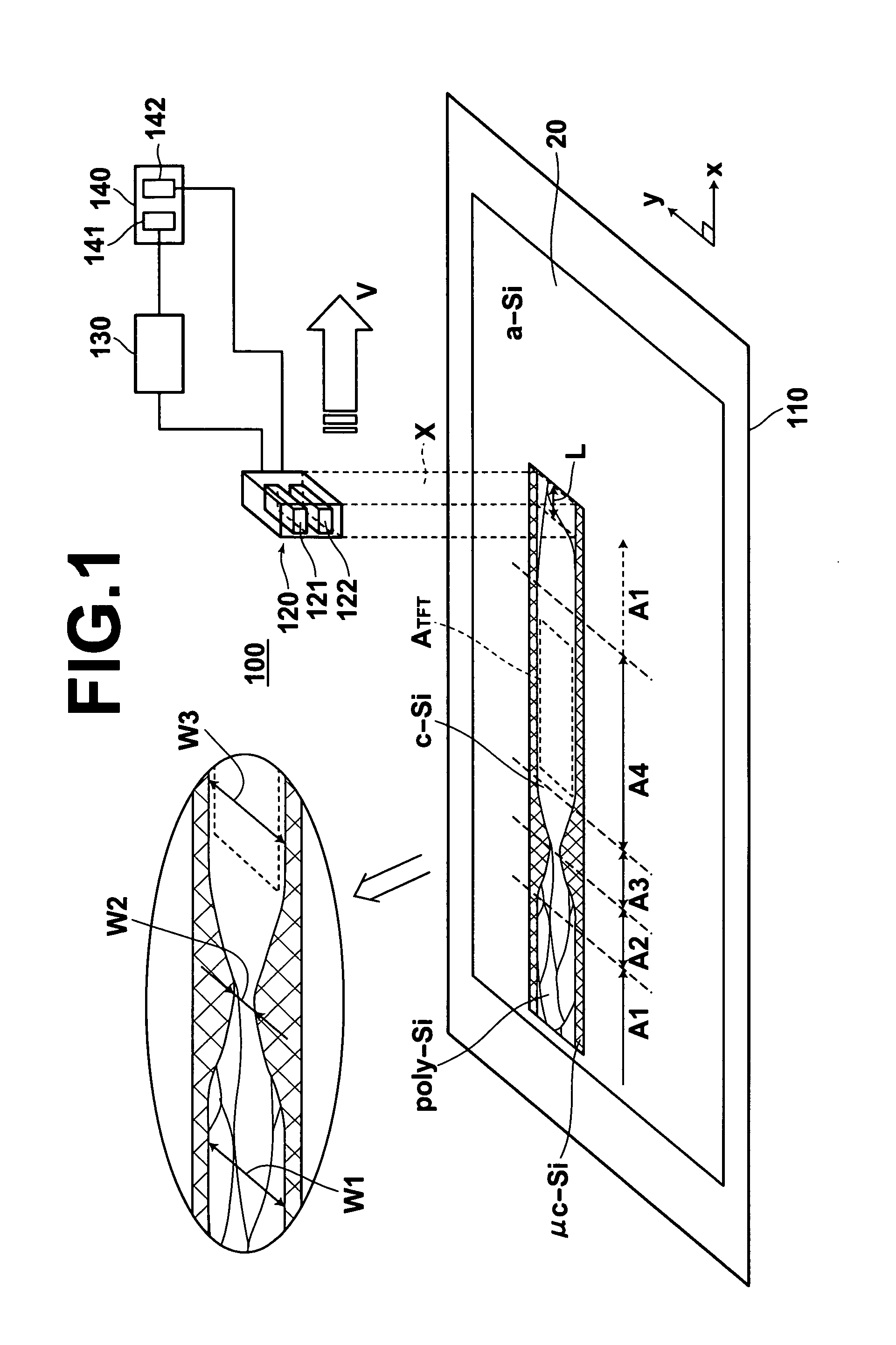 Process and system for laser annealing and laser-annealed semiconductor film