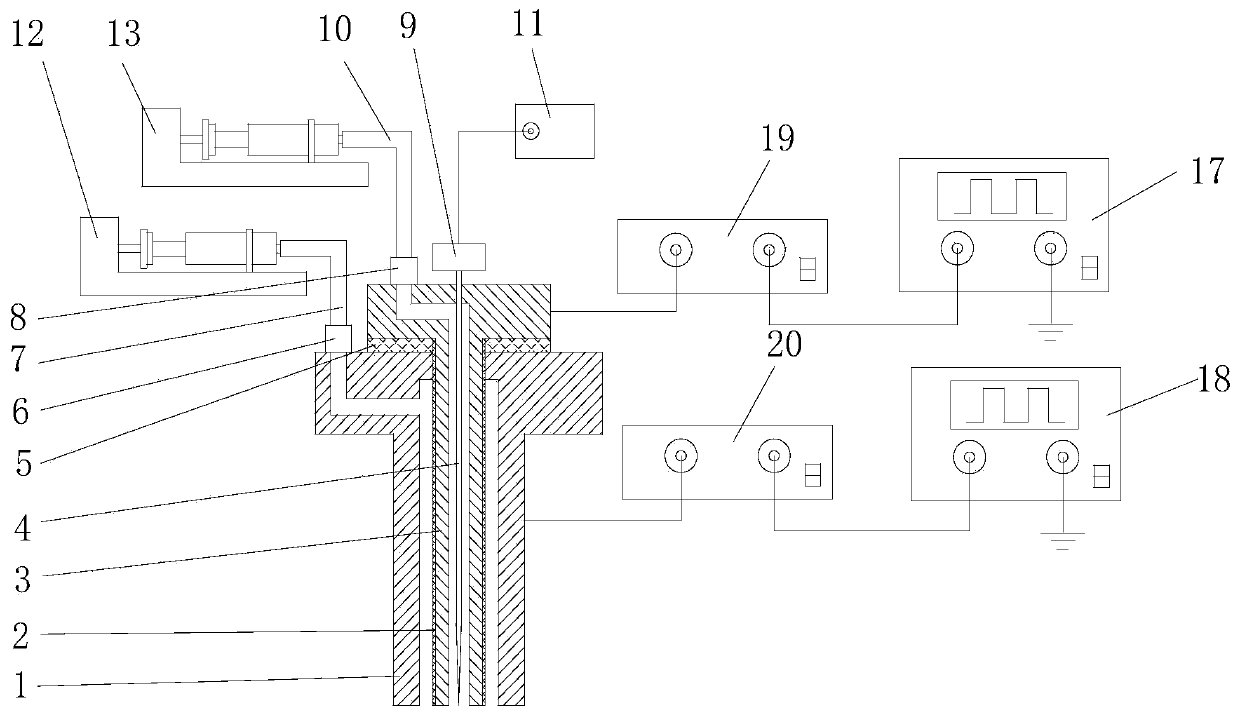 High-frequency core-shell structure micro-droplet ejection device