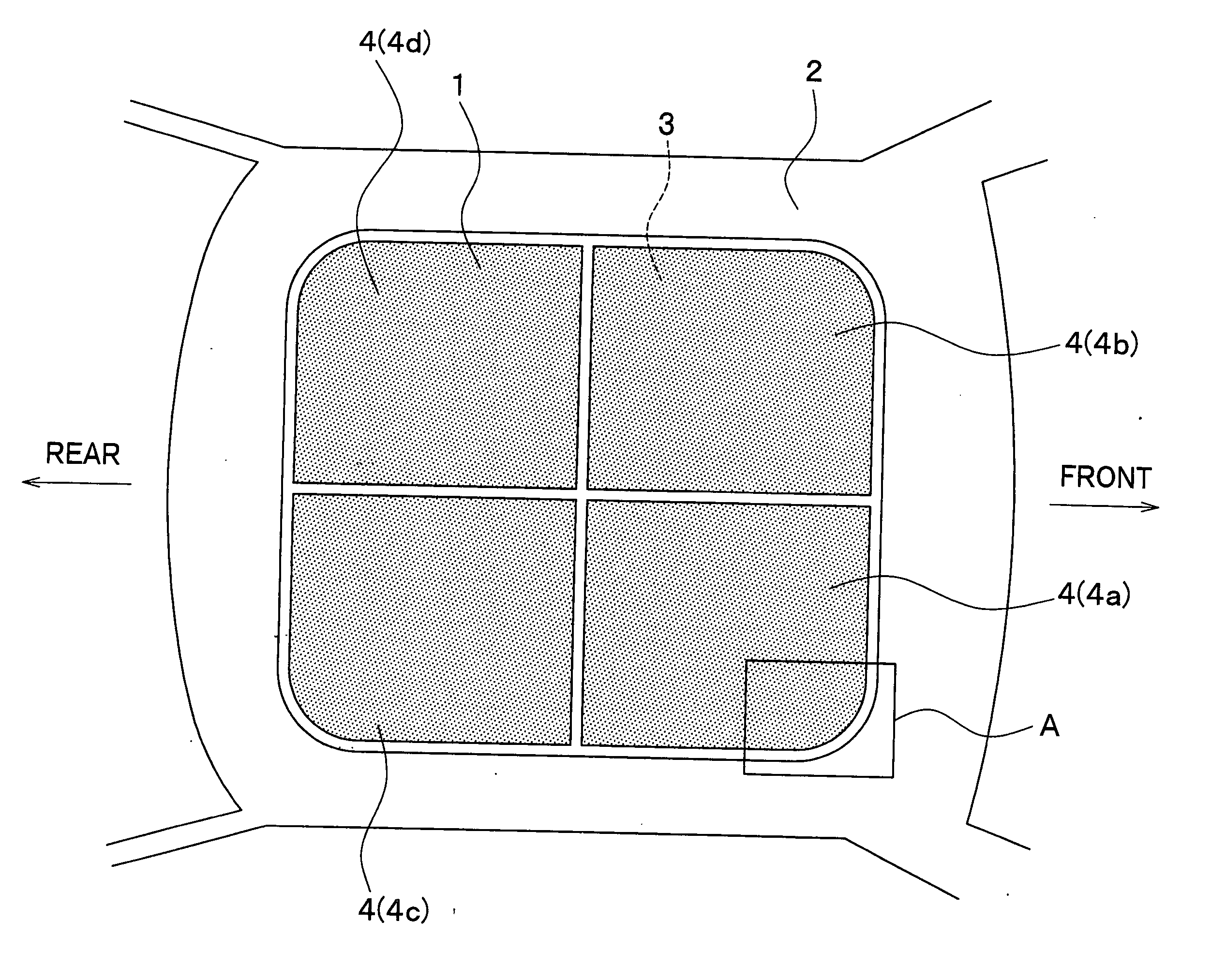 Sunroof panel apparatus for a vehicle