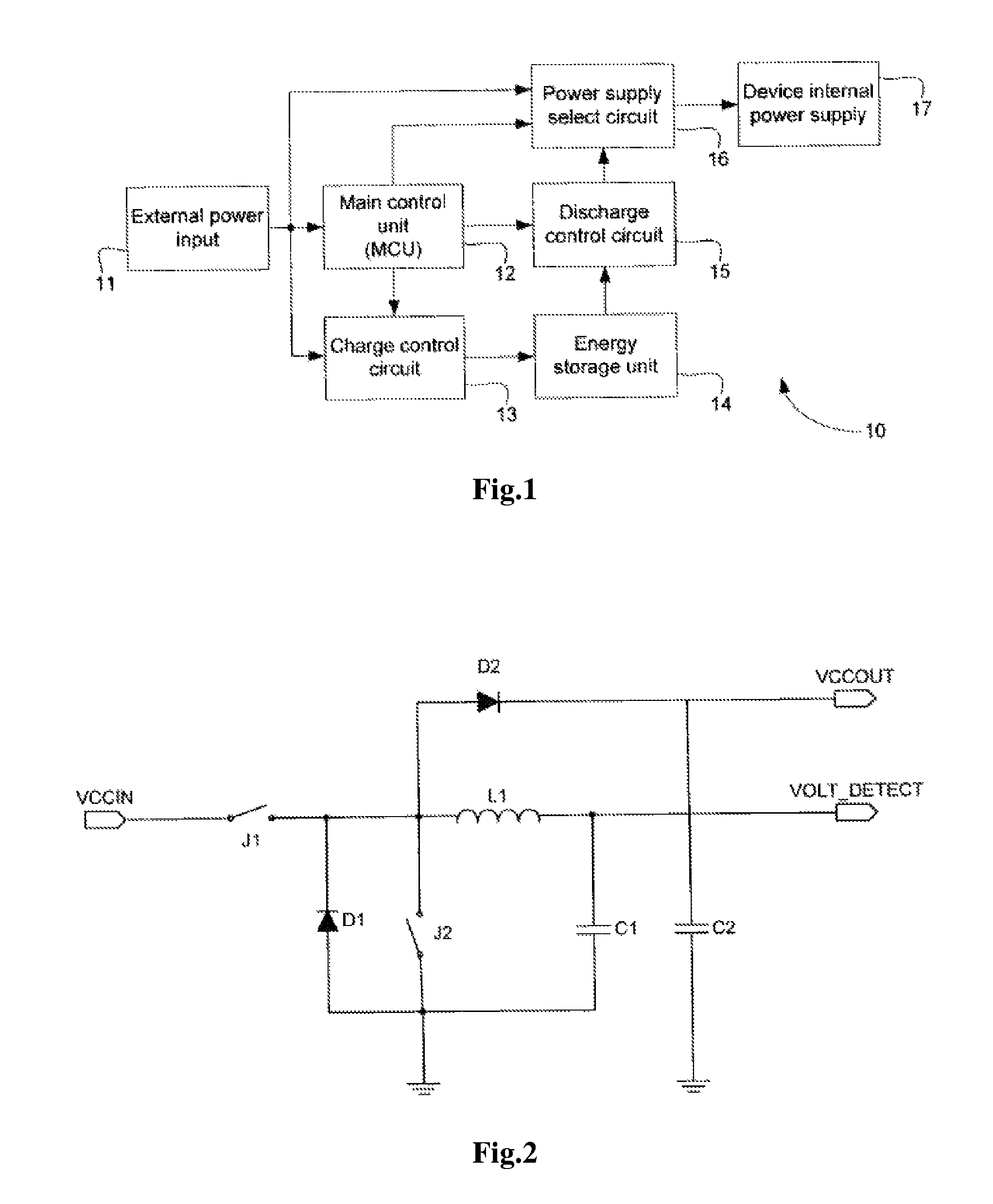 Power-failure protection circuit for non-volatile semiconductor storage devices and method for preventing unexpected power-failure using the same