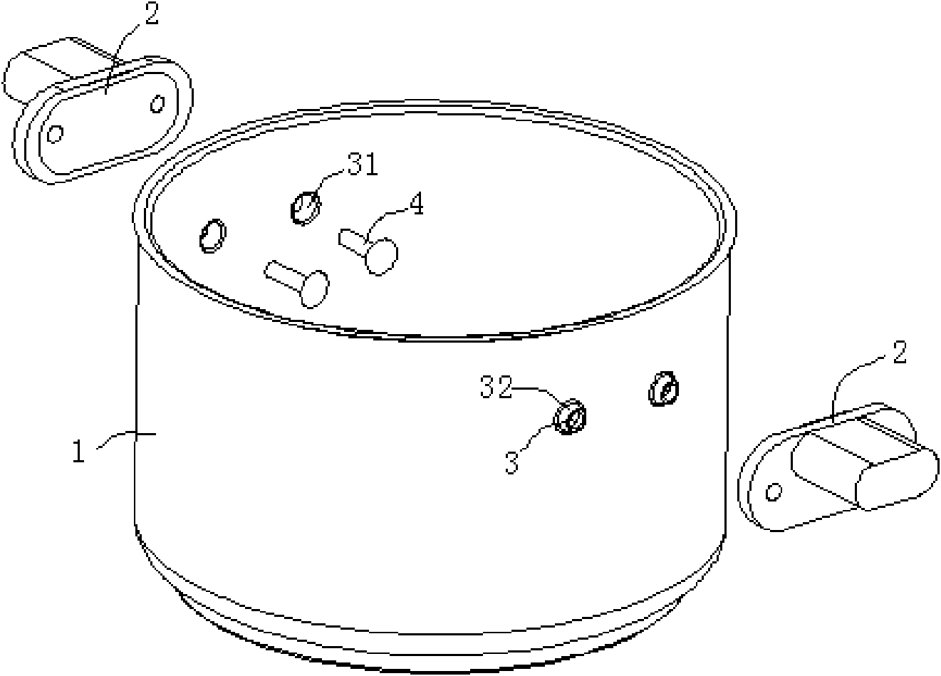 Handle connecting device for cooker