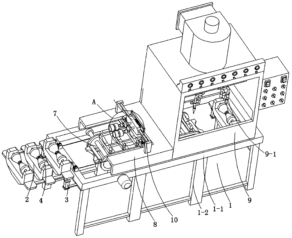 Building frame erecting steel pipe surface cleaning equipment