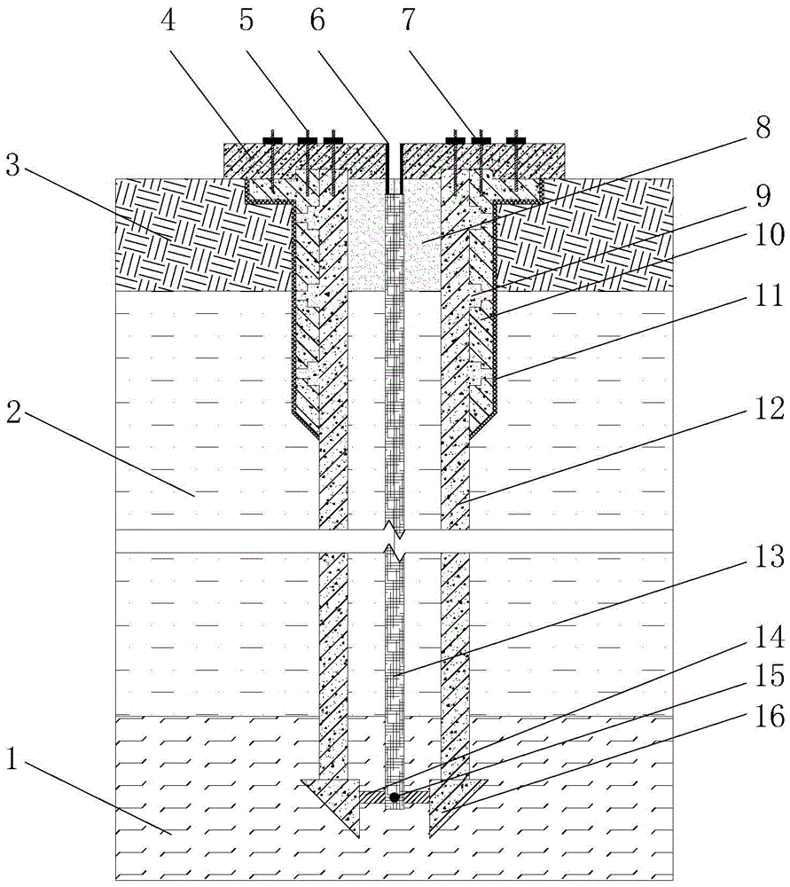 Drainage cast-in-situ concrete thin-wall pipe pile construction method