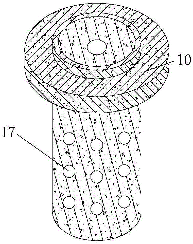 Drainage cast-in-situ concrete thin-wall pipe pile construction method