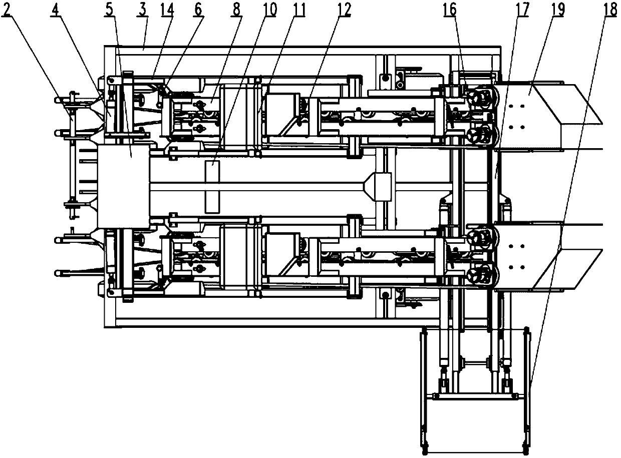 Traction-type garlic combine harvester for garlic in small and large lines