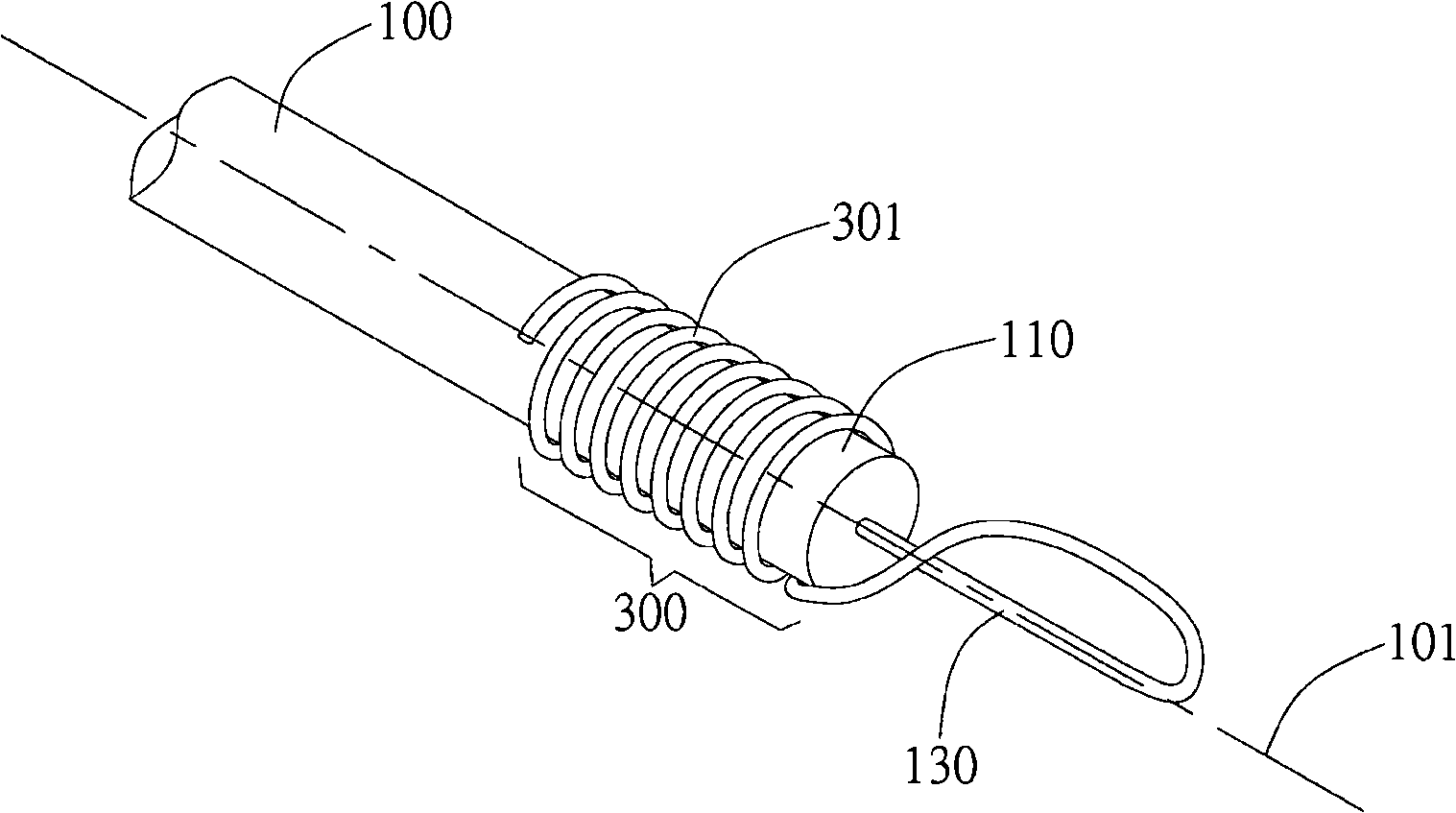 Lamp tube device with electric connecting sleeve of winding body and light source module