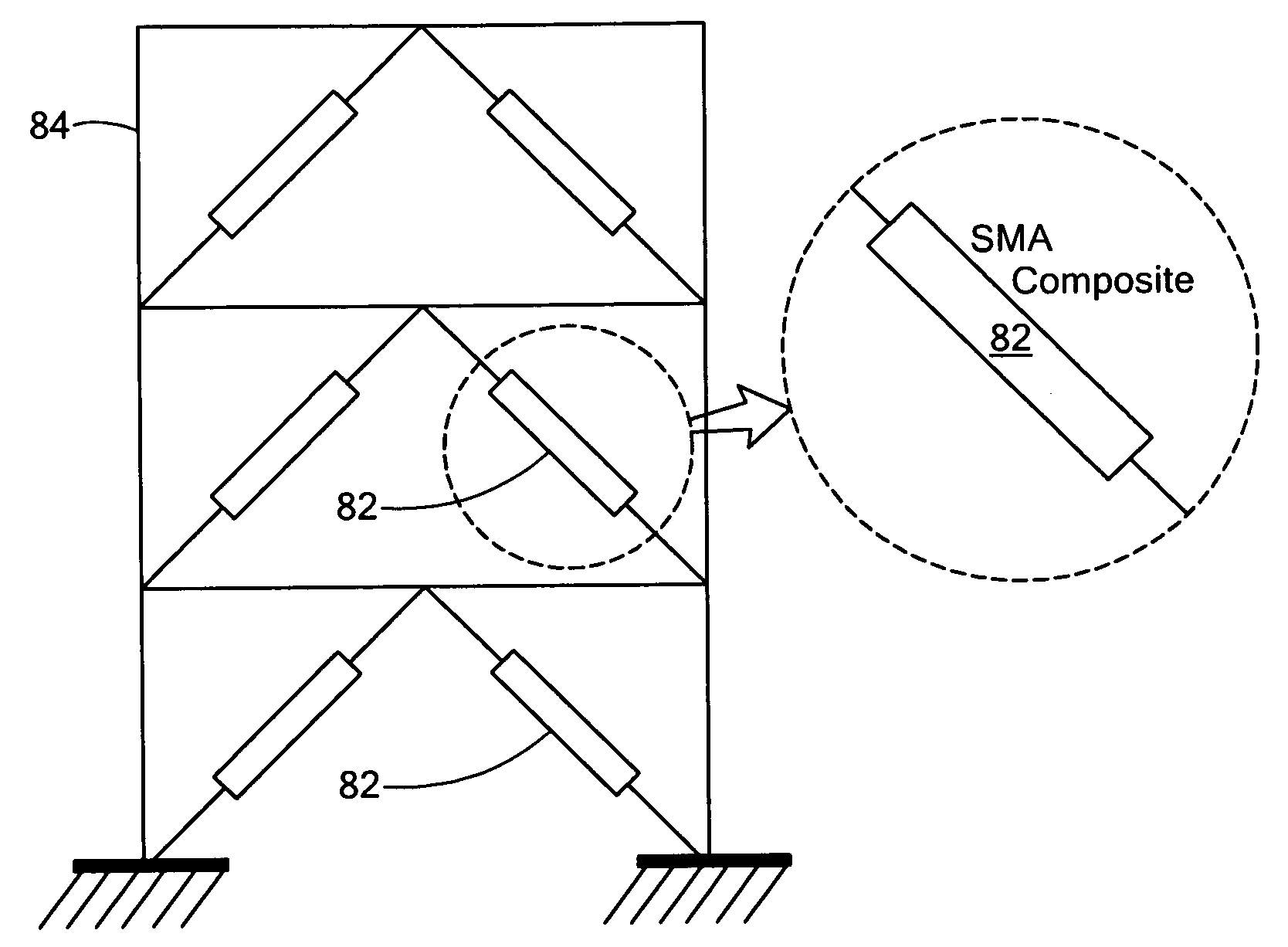 Shape memory alloy composite material shock and vibration isolator devices