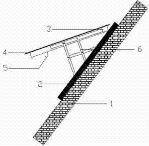 Ventilating window for rear top slope of energy-saving solar greenhouse