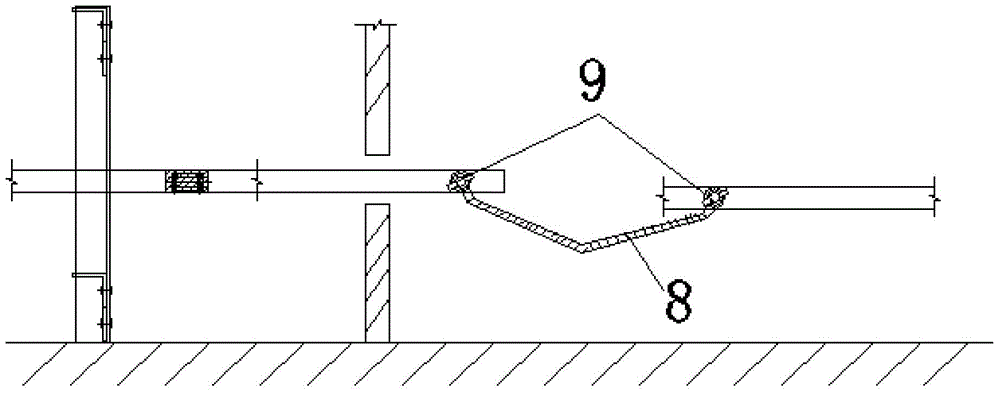 Grounding device and installation method of substation with cable inlet and outlet