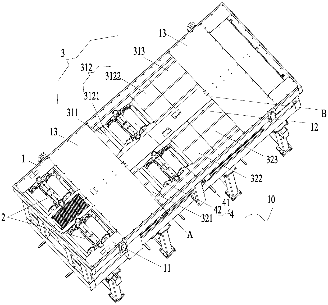 Biaxial brake table and vehicle testing equipment with the same