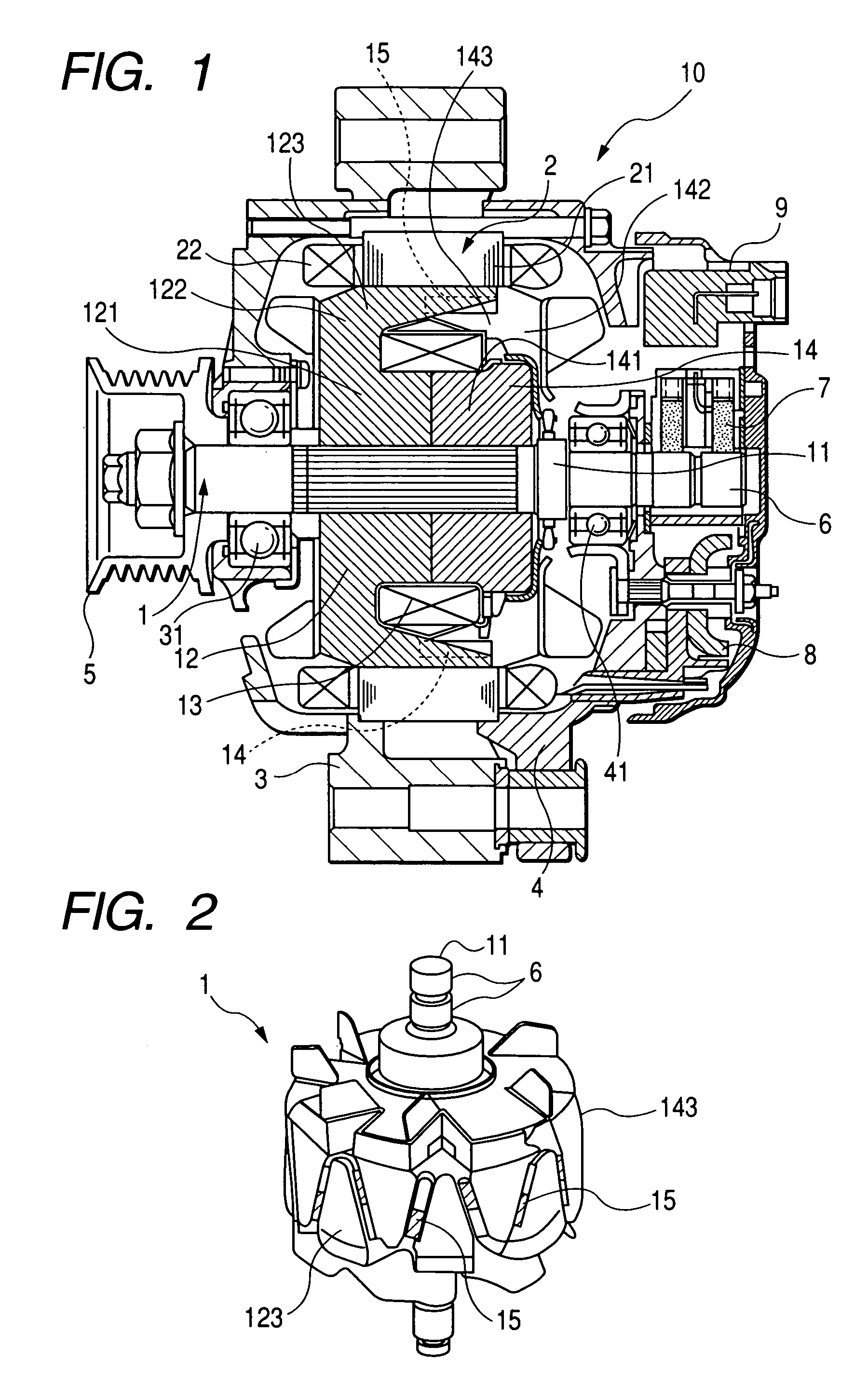 Lundell type rotor core structure and rotary electric machine employing the same