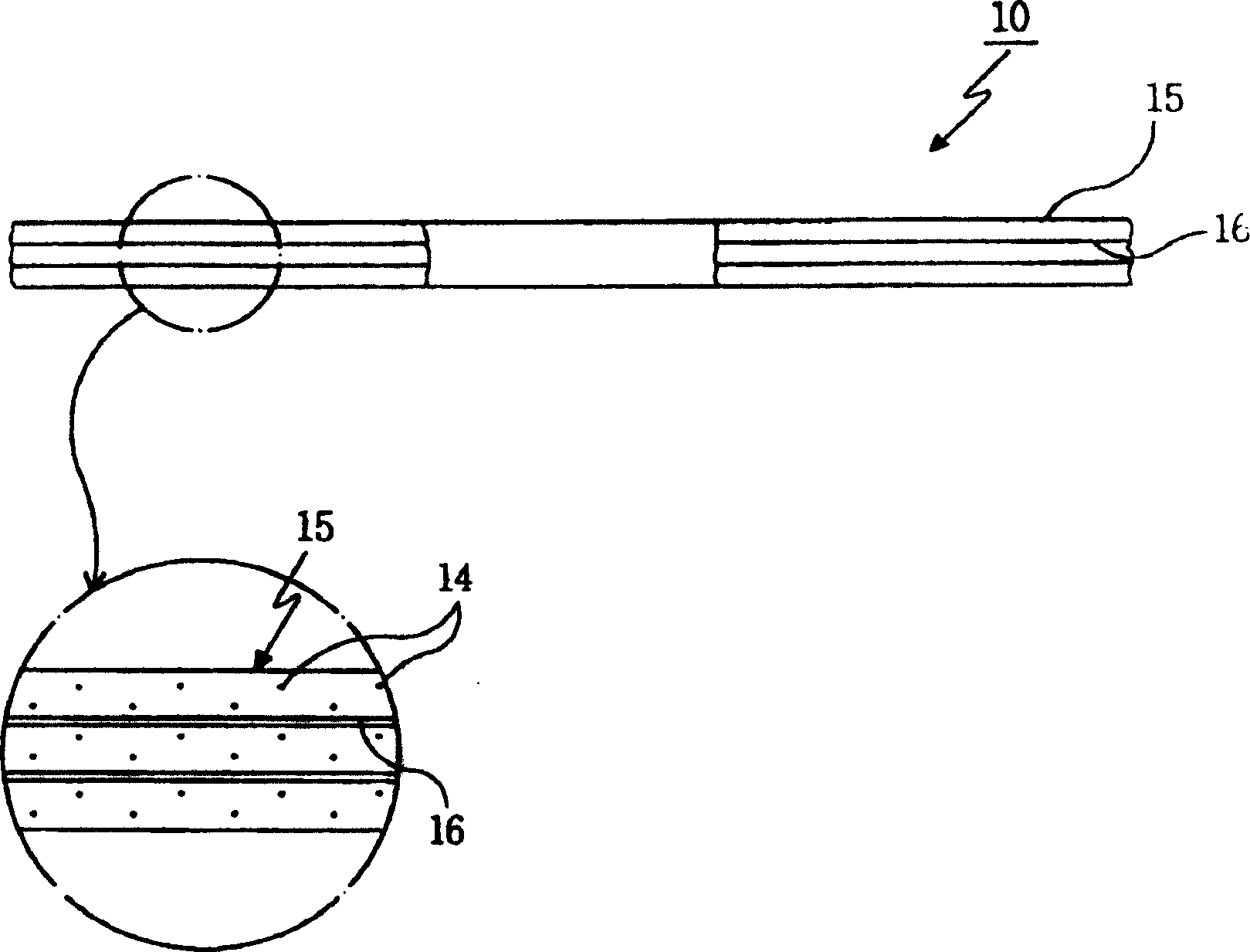 Conductive lining for liquid crystal panel of radio mobile communication terminal, and its mfg. method