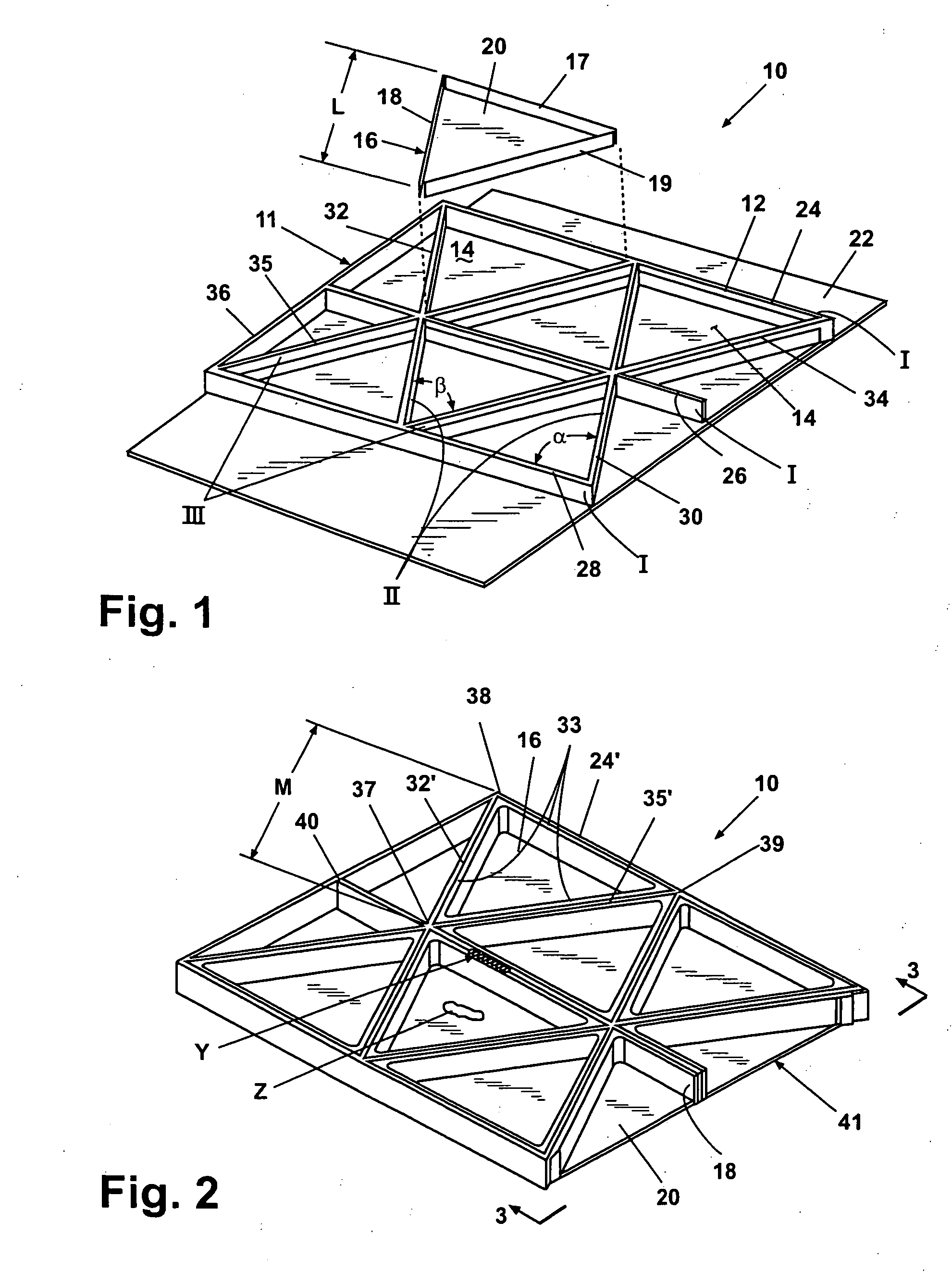 Cellular composite grid-stiffened structure