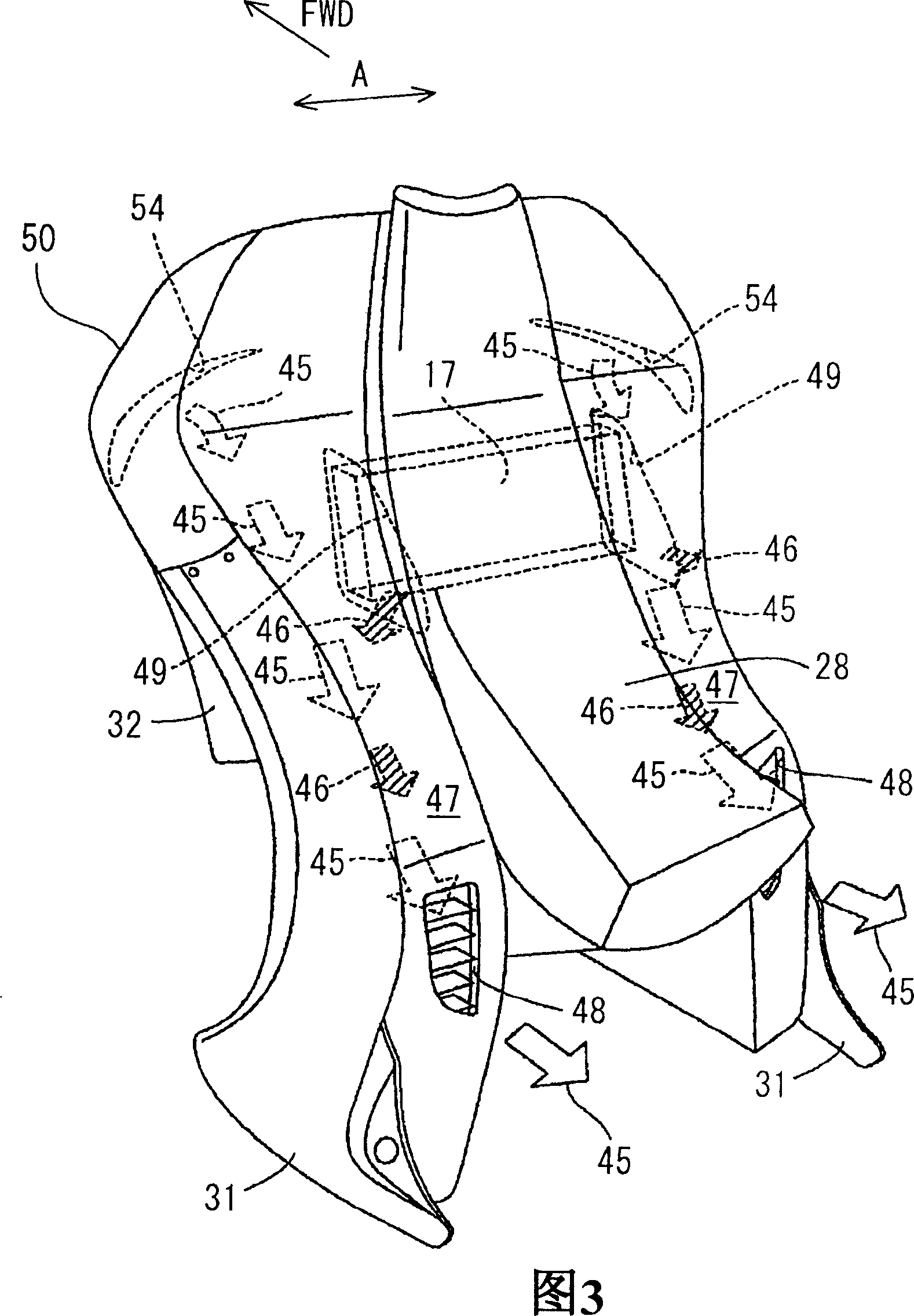 Front cowl and vehicle provided with the same