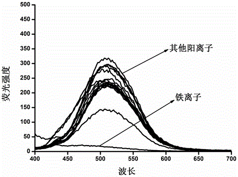 Pillar[5]arene and 2-hydroxy-3-naphthoic acid complex and preparation thereof and application in detecting iron ions and fluorine ions