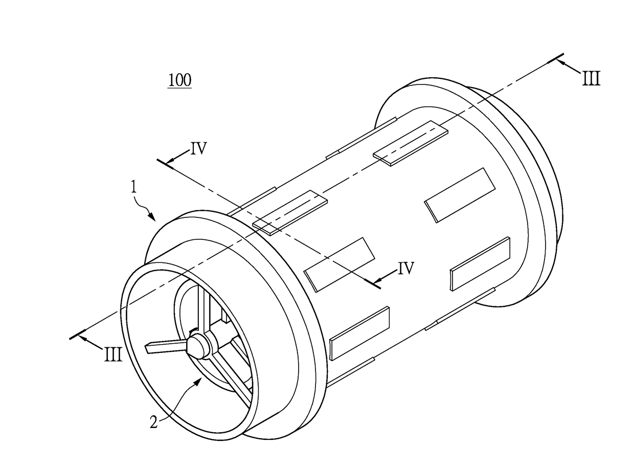 Fluid electricity generation device with dual-case and rotor assembly thereof