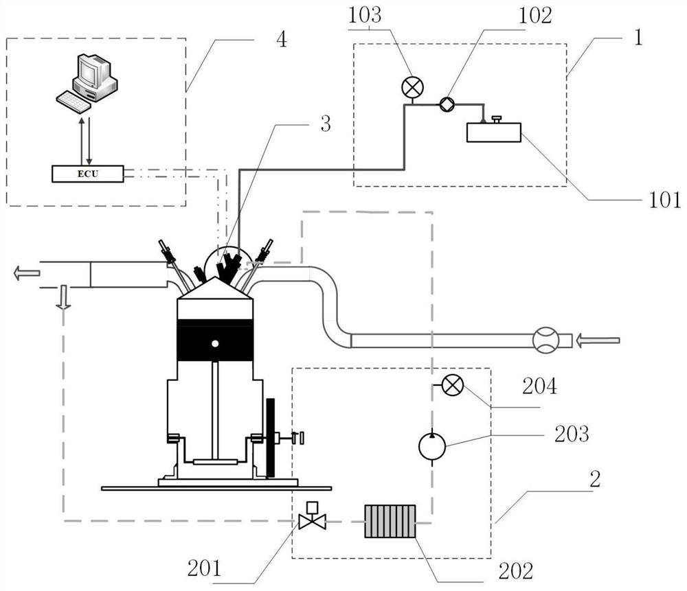 EGR gas-assisted aviation kerosene injection system