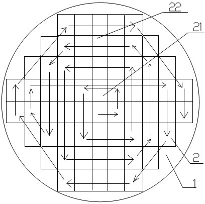 Work structure for providing scanning path of immersion photoetching machine