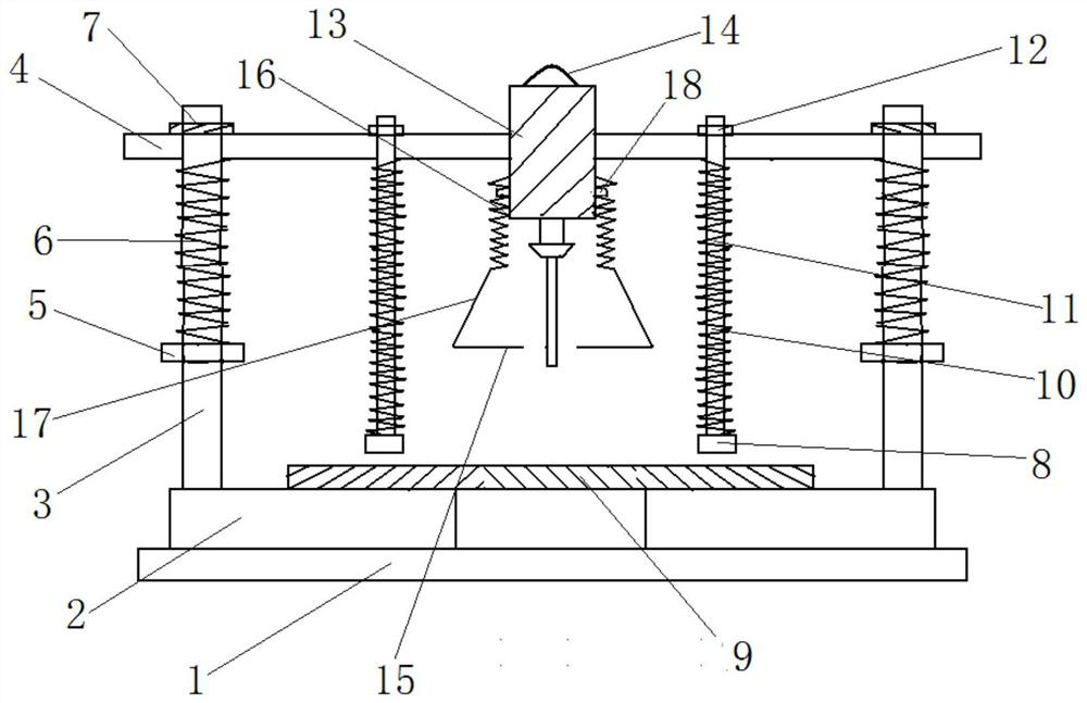 Plate drilling device for numerical control equipment