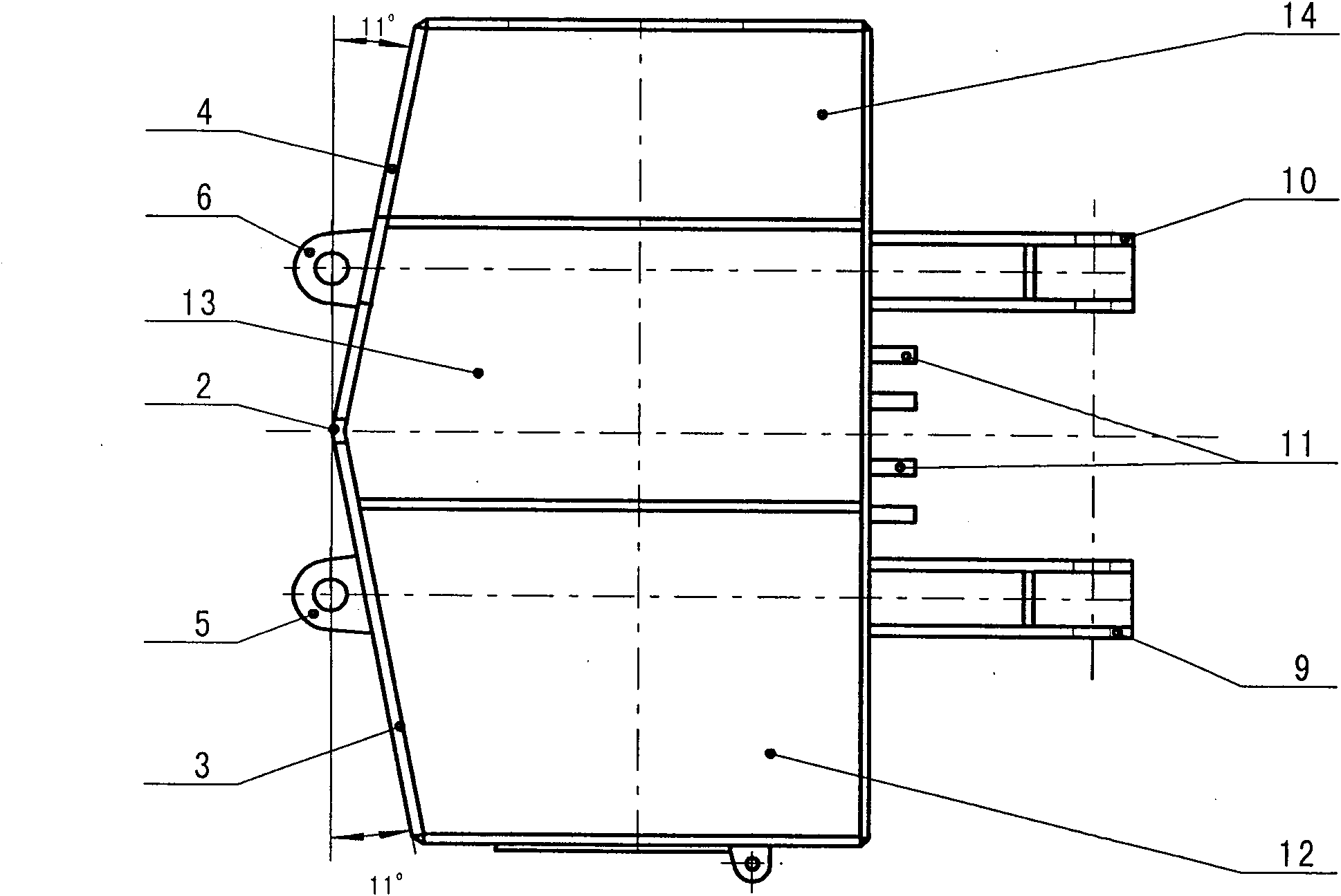 Coal removal device of crawler walking hydraulic support