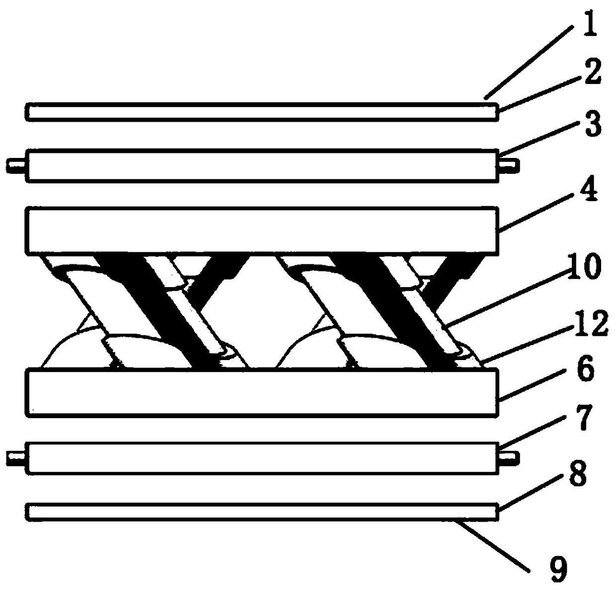 Preparation method of wood-based sound insulating and electromagnetic shielding cross double-X lattice sandwich structure