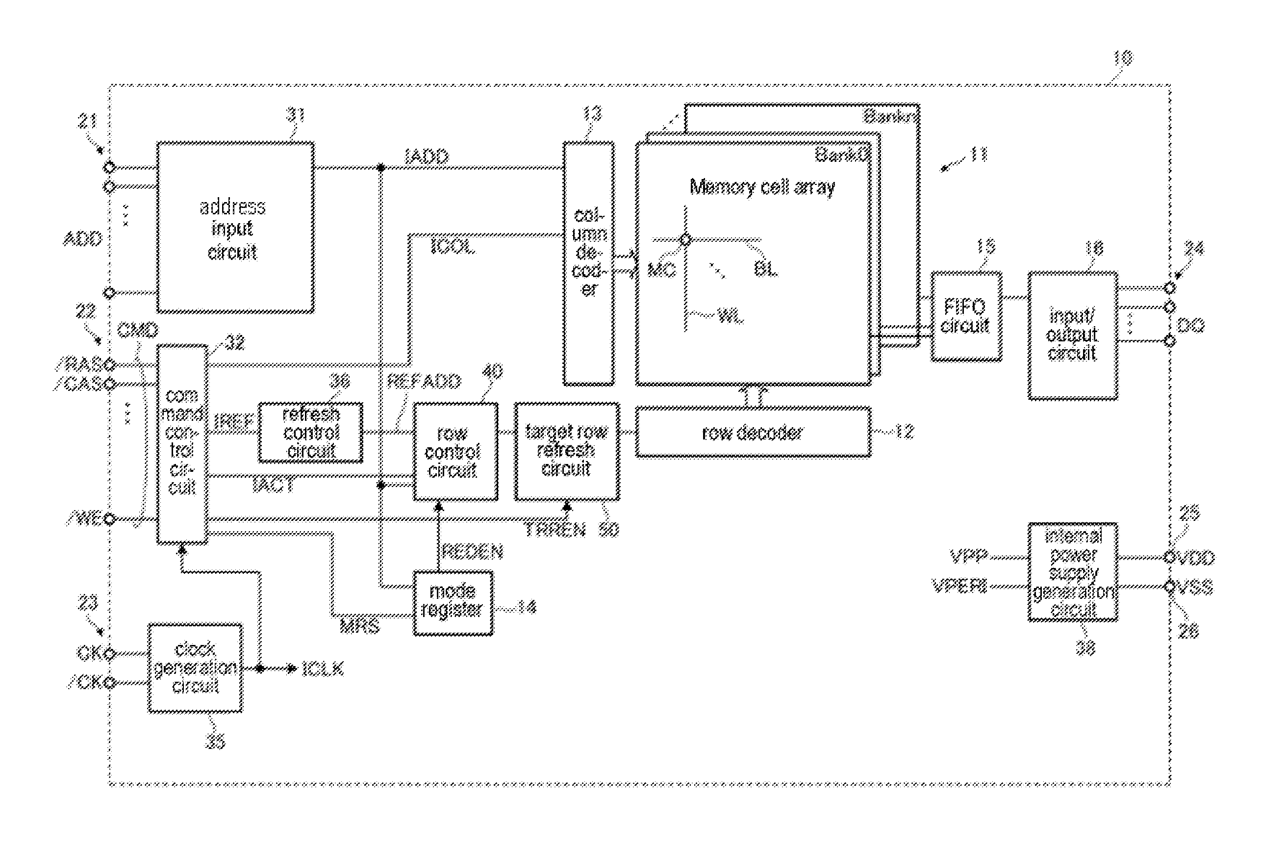 Semiconductor storage device and system provided with same