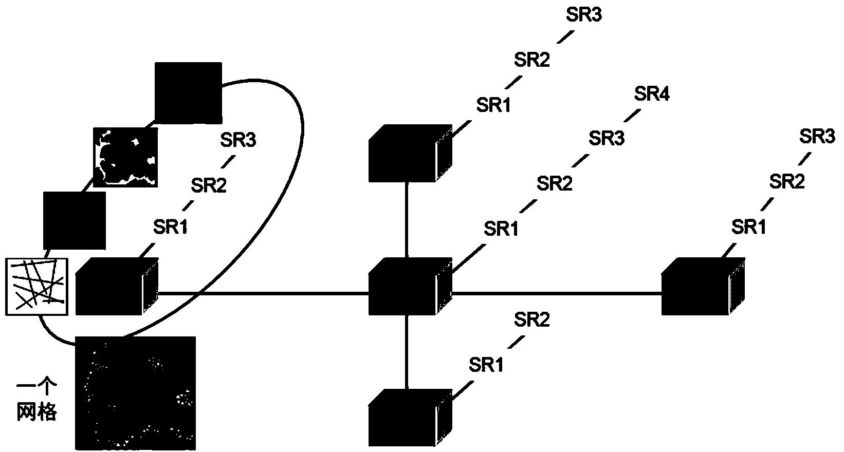 Method and device for simulating dynamic discrete cracks of oil deposit