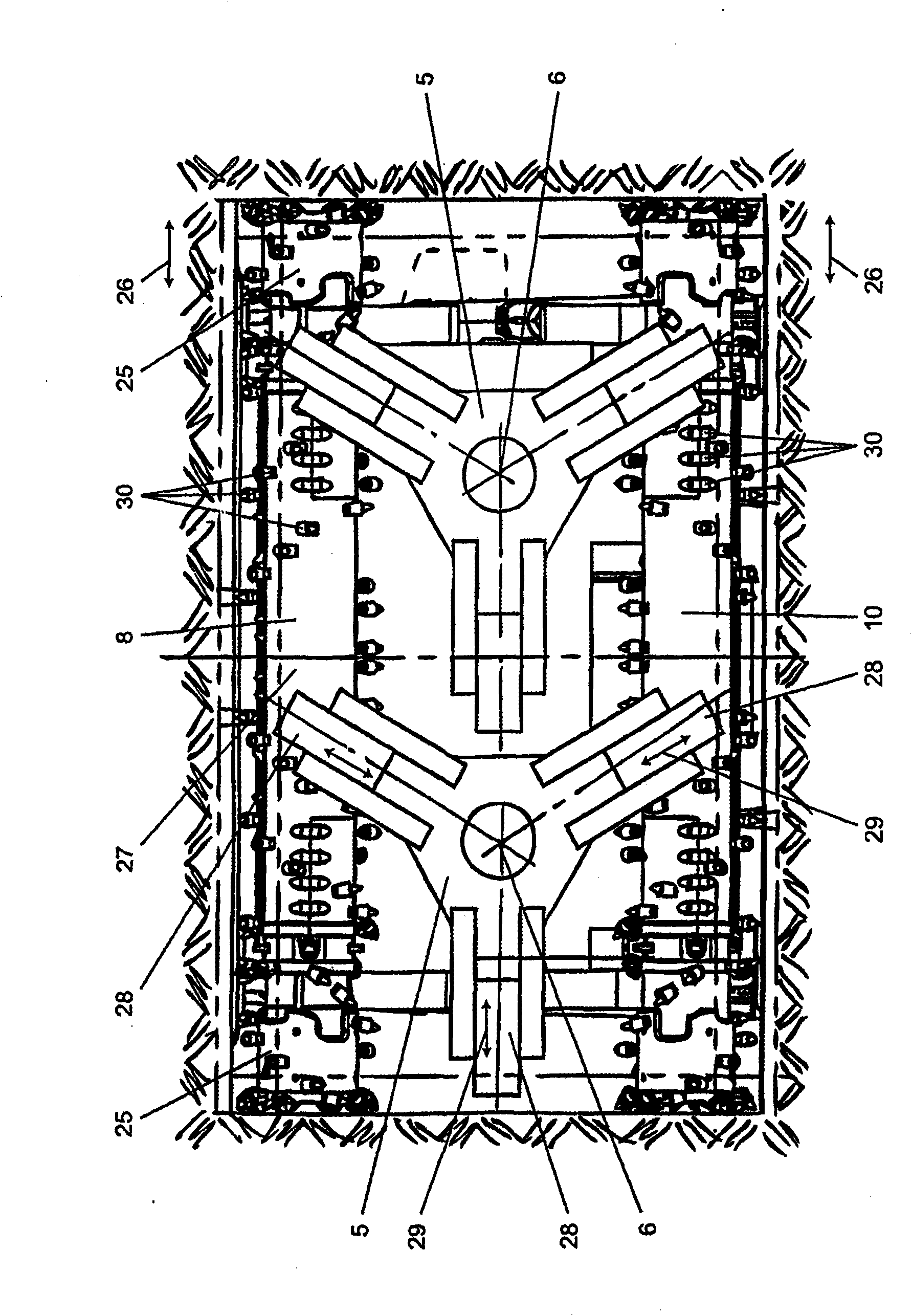 Advancing machine