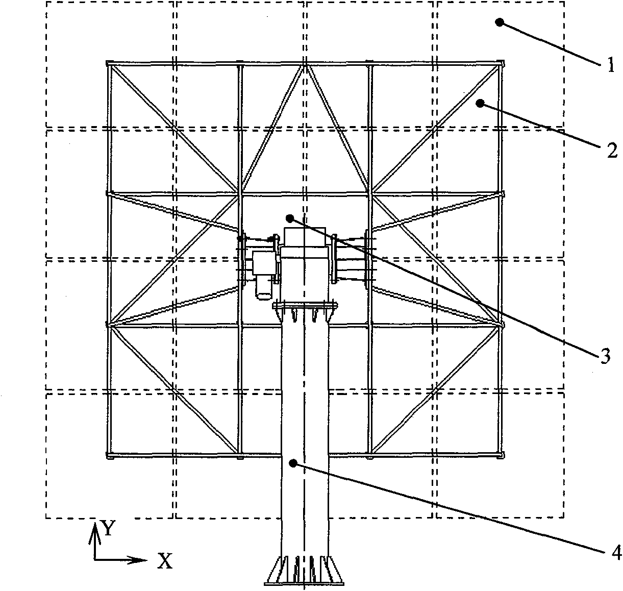 Surface shape calibrating method of spherical surface sun heliostat