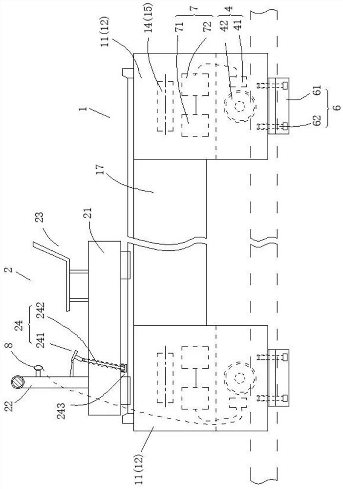 Operation trolley for power transmission line