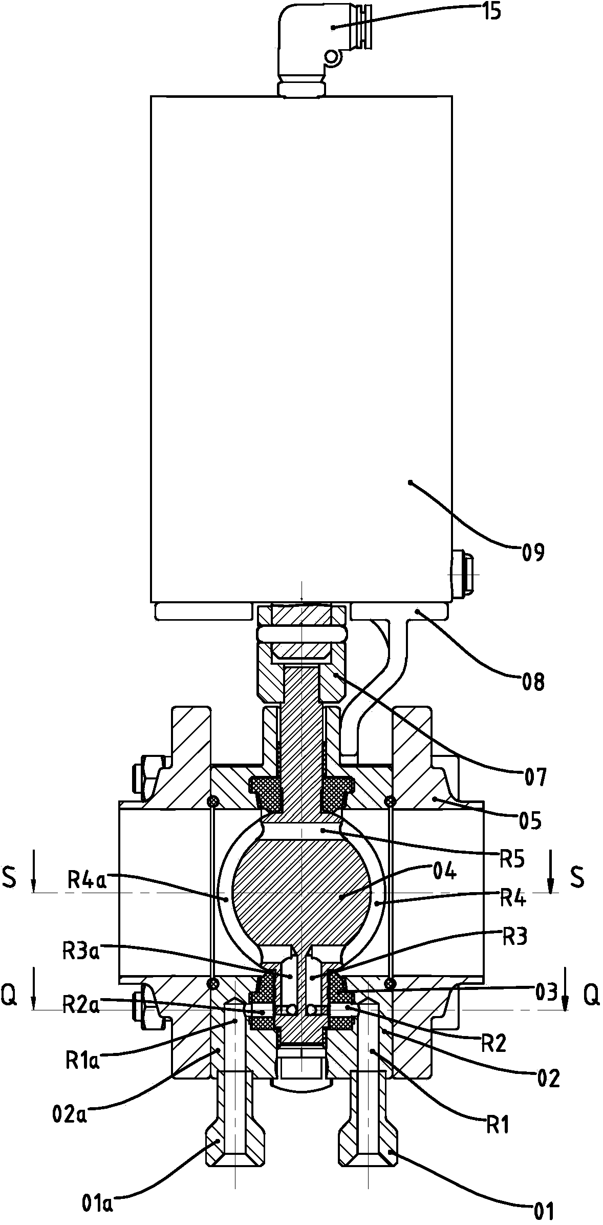 Cleaning type anti-mixing butterfly valve with single butterfly plate