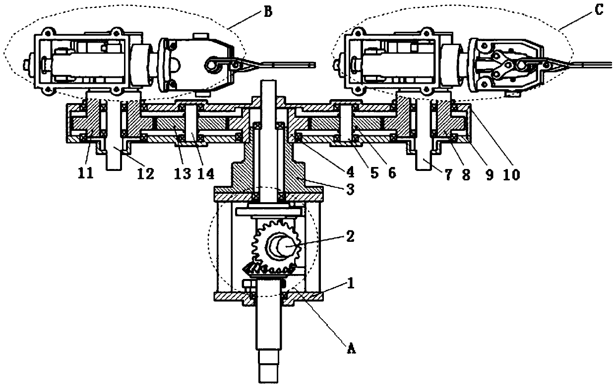 Rapid rice seedling separately-transplant device of rice transplanter