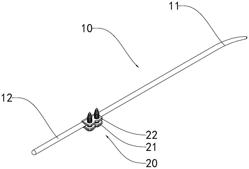 Clavicle intramedullary needle with terminal extramedullary locking function