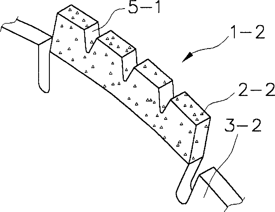 Gear type machining tip and tool attaching the same thereon