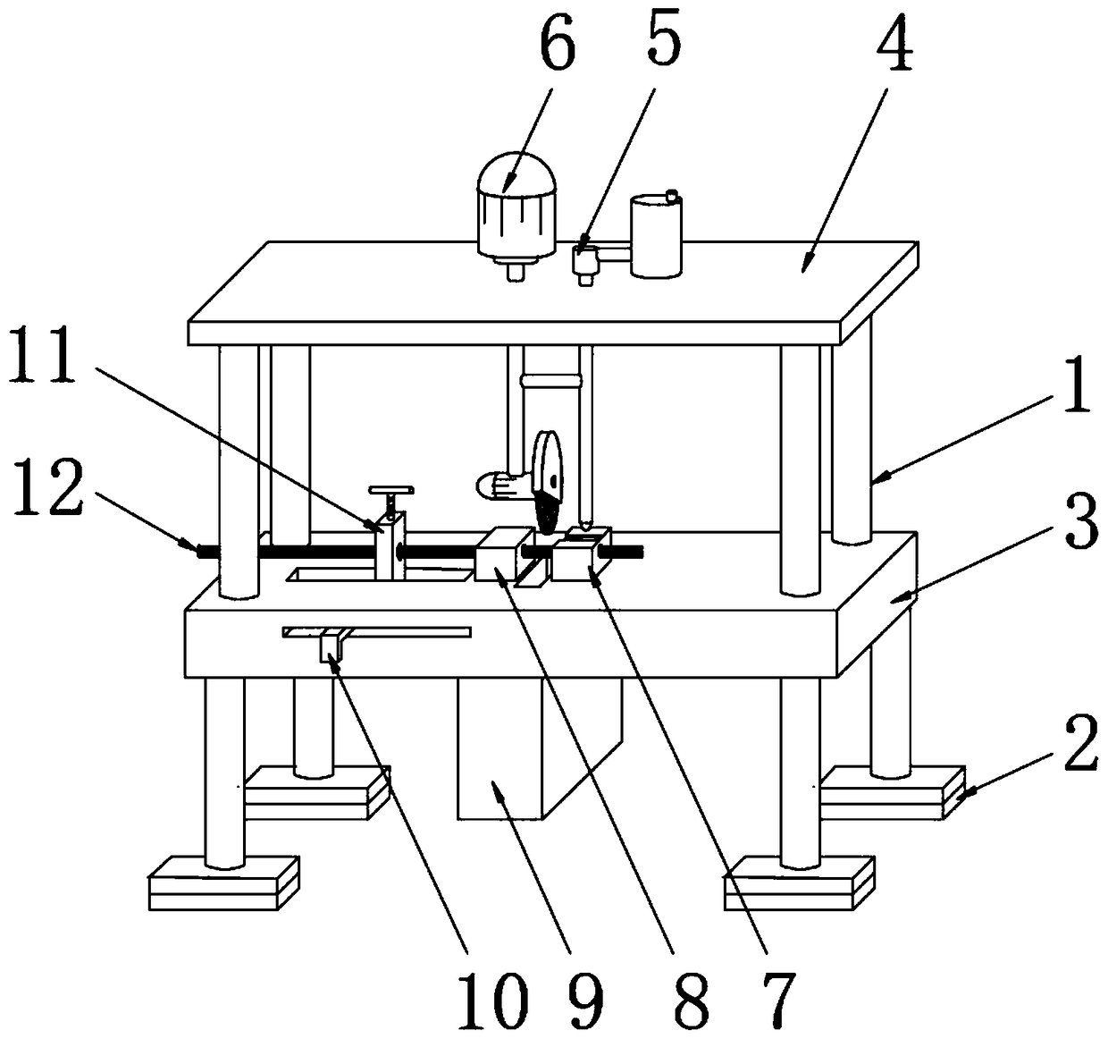 Novel workbench for steel bar cutting machine