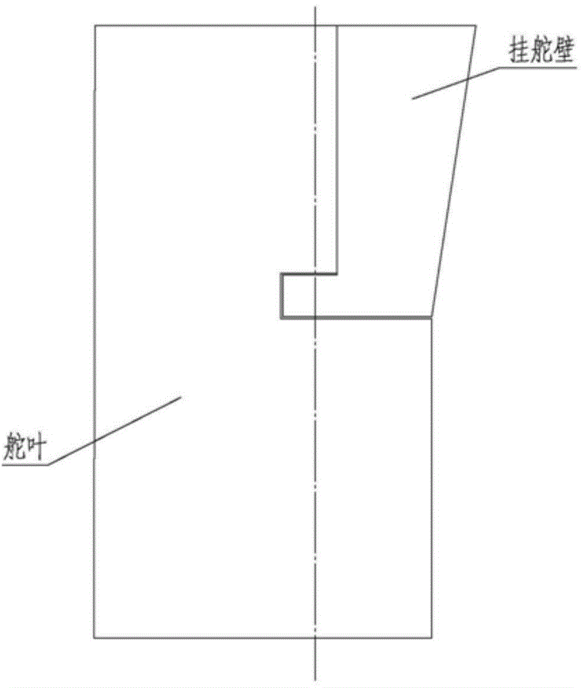 Semi-spade rudder cavitation probability reducing device