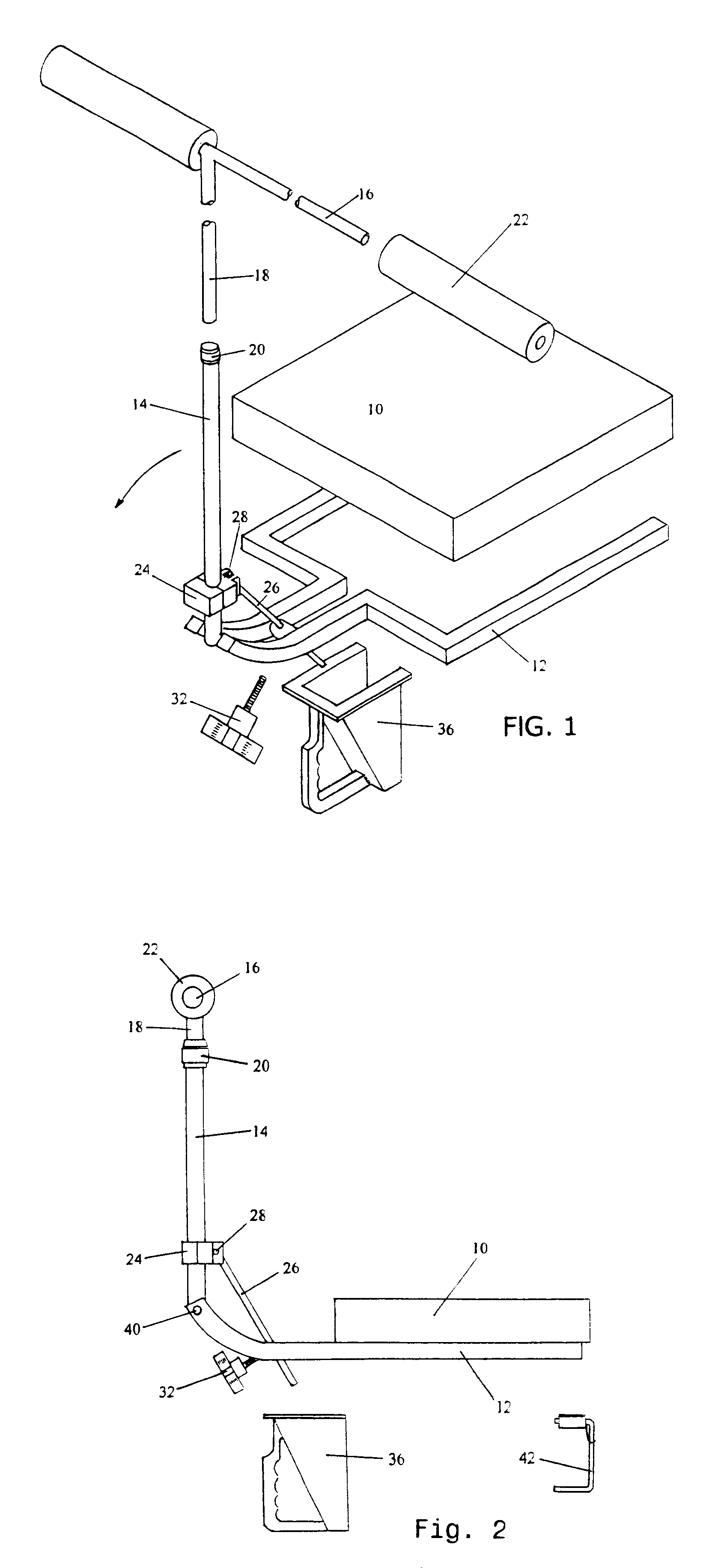 Portable forward leaning stadium seat