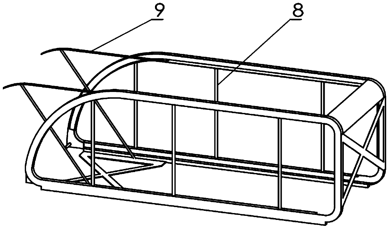 A double-layer barrier-free parking system based on the frame mechanical arm and the rotary car plate