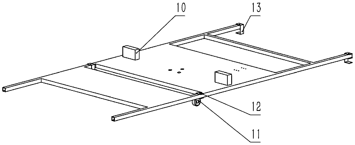 A double-layer barrier-free parking system based on the frame mechanical arm and the rotary car plate