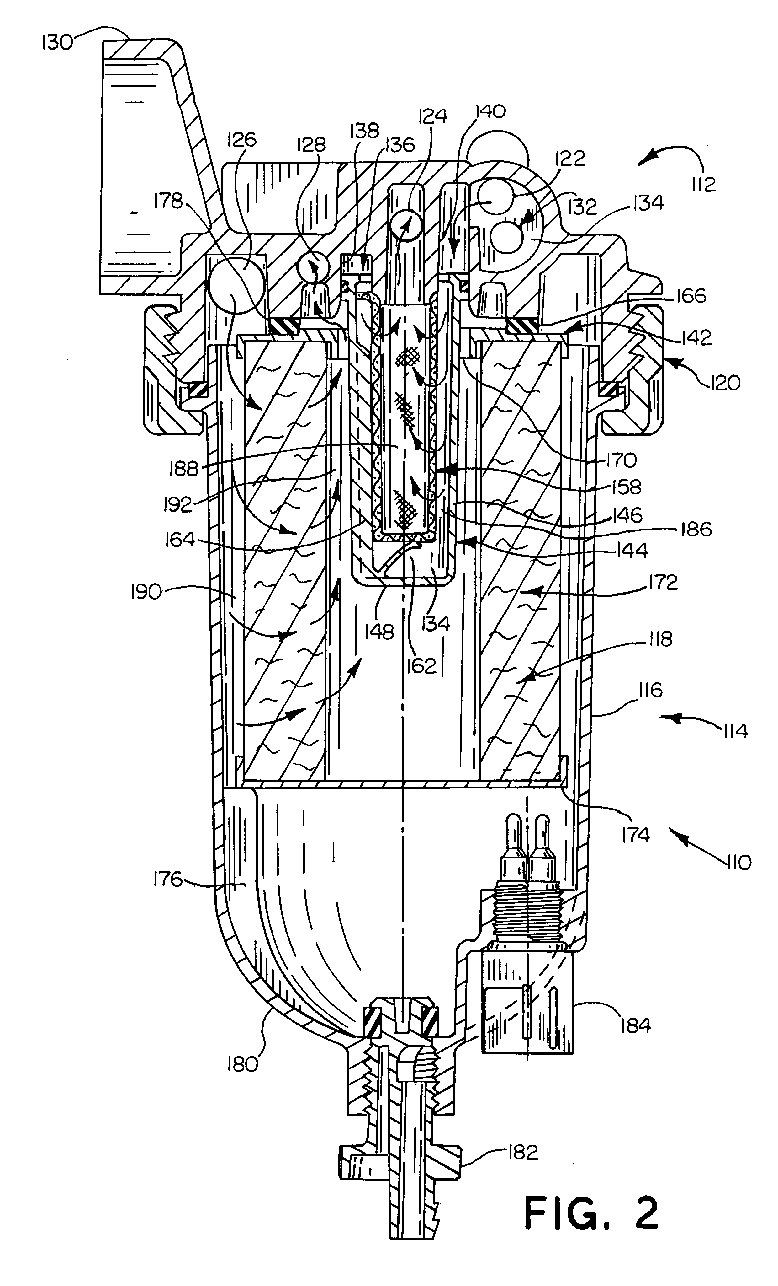 Double pass fuel filter assembly