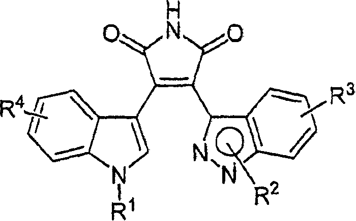 Substituted indazolyl(indolyl)maleimide derivatives as kinase inhibitors