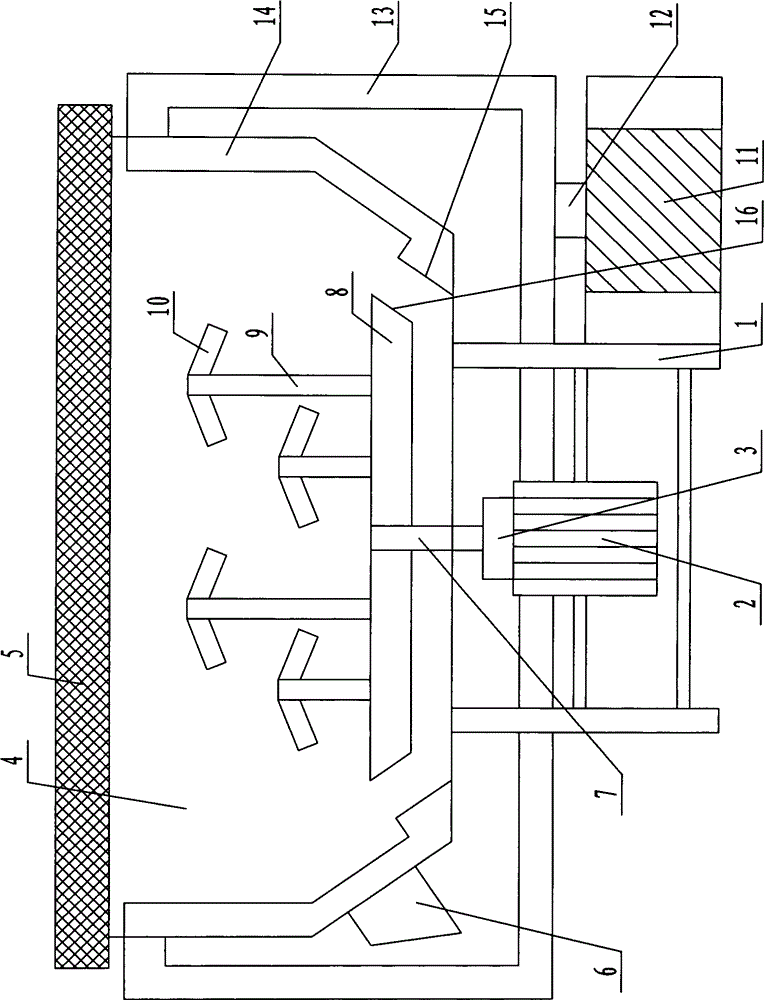 Powder coating stirring device