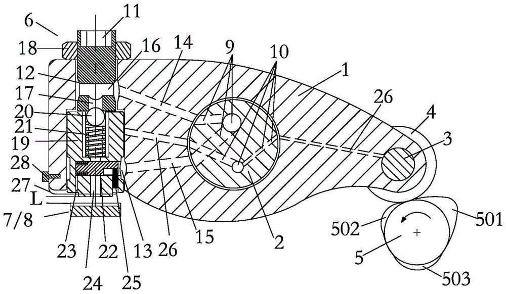 Integrated rocker arm used for achieving engine braking