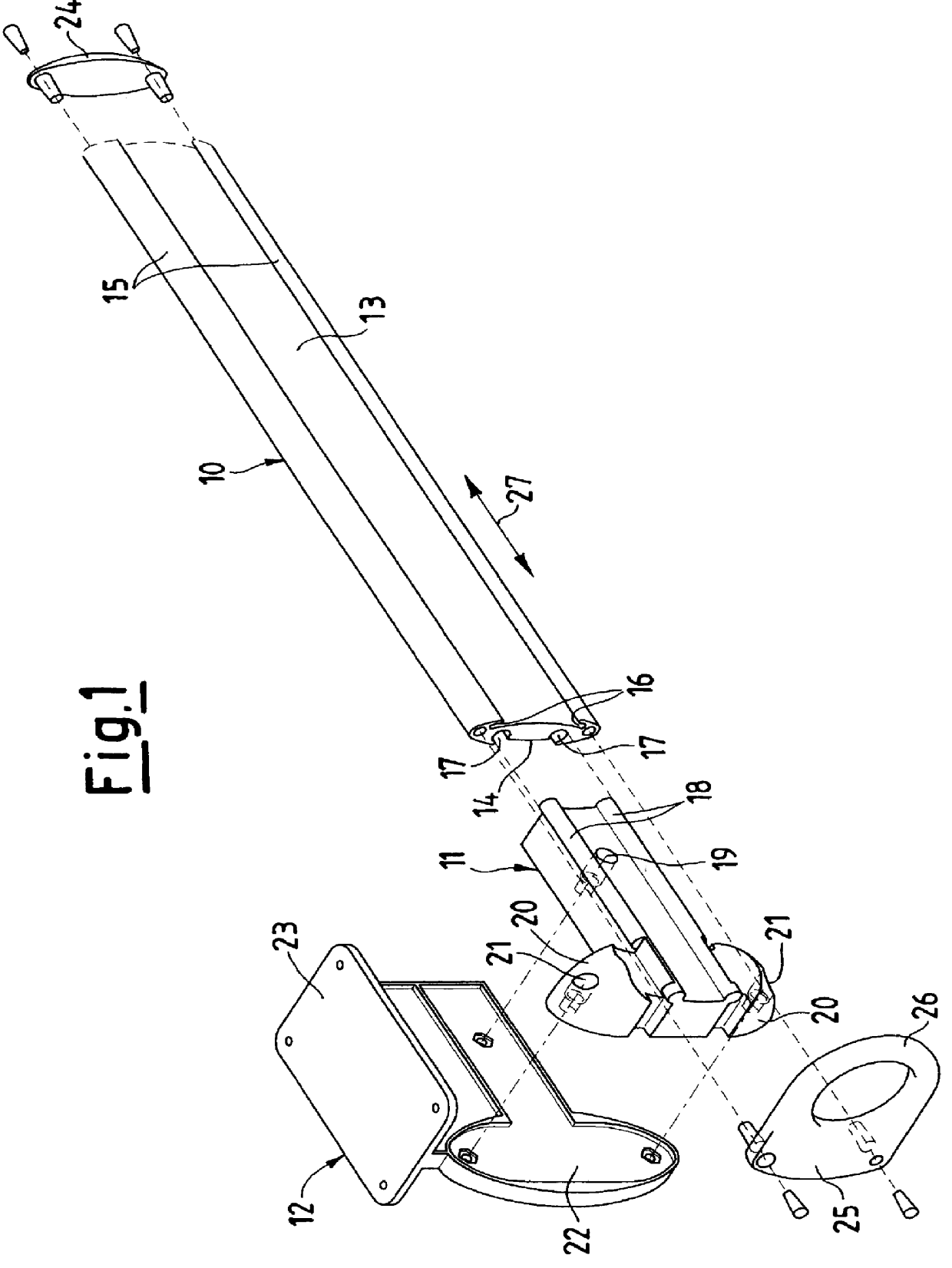 Suspending system for various types of hanging supports, in particular designed to fit wardrobes