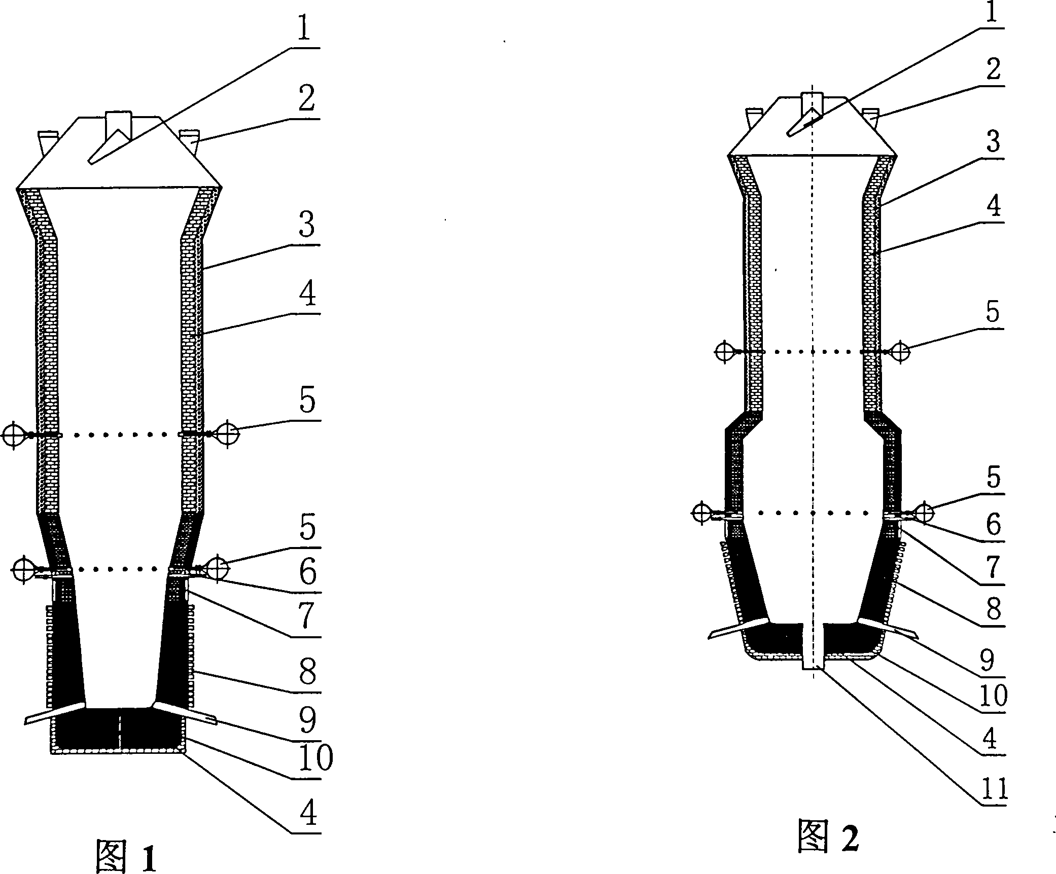 Novel multilevel heat source calcium carbide production technique and device