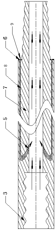 An inner powder-discharging drill pipe